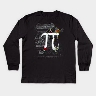 Pirate Pi Day Kids Long Sleeve T-Shirt